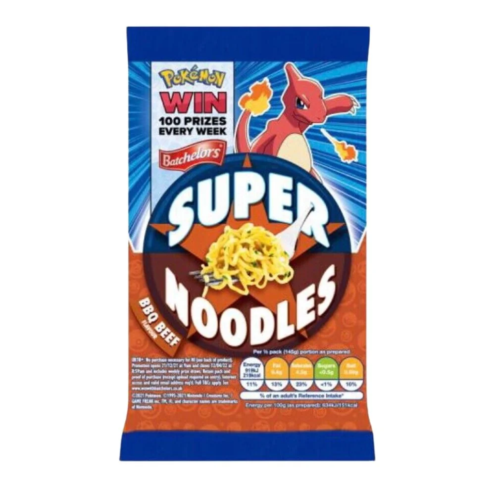Batchelor Super Noodles BBQ Beef, rezanci s okusom roštiljanog odreska od 90g