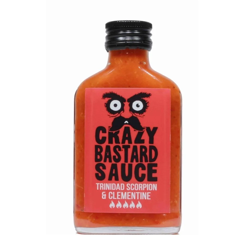 Crazy Bastard Sauce Trinidad Scorpion & Clementine, ljuti umak s Trinidad Scorpion papričicom i mandarinom od 100ml