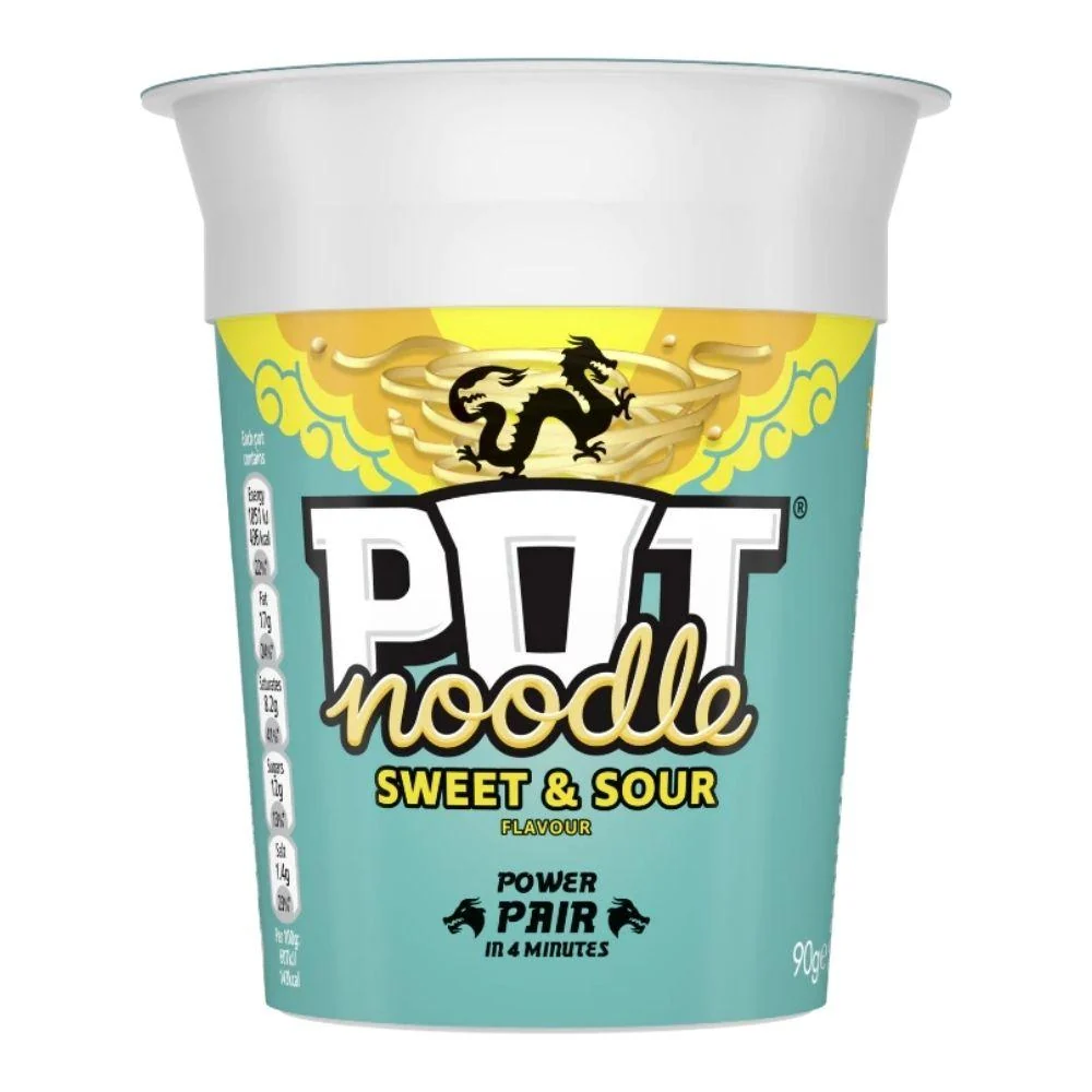 Pot Noodle Sweet & Sour, slatko-kisele rezance s kiselkasto-slatkim umakom od 90g