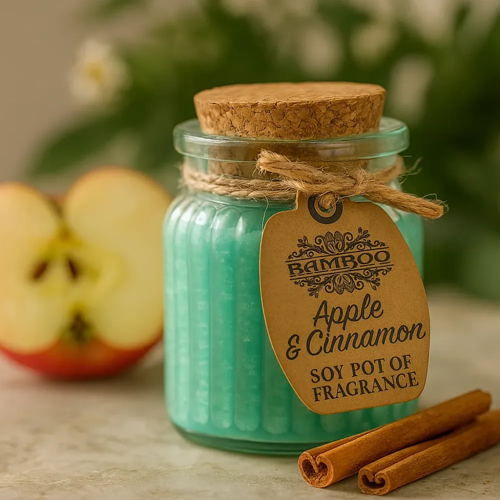 Apple Cinnamon Sojine Svijeće u Staklenki 2 Komada