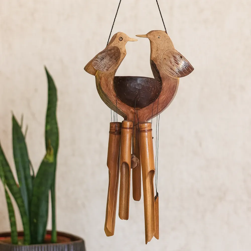 Bambus zvono vjetra prirodni završetak muž i žena