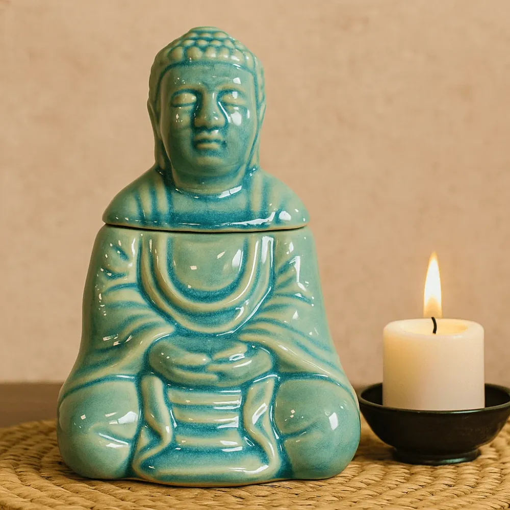 Buddha uljni grijač sjedeći plavi