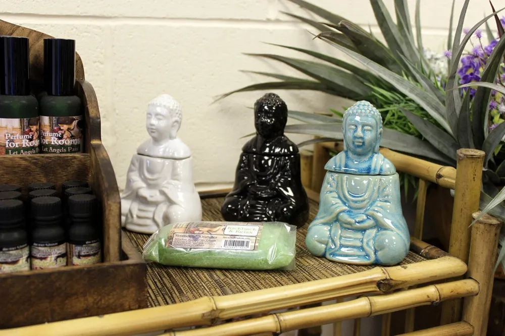 Buddha uljni grijač sjedeći plavi