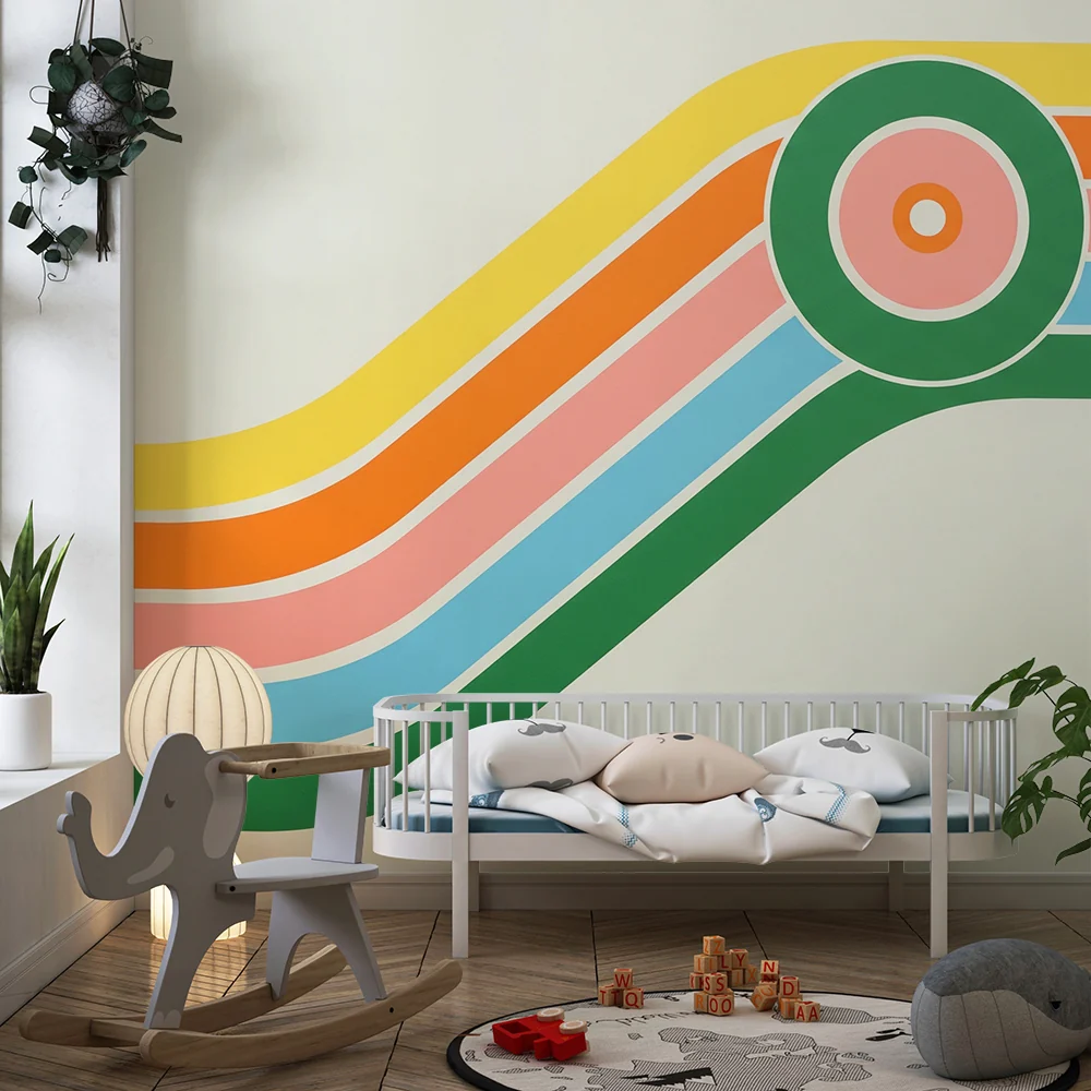 Dječja soba tapeta | Šareni i moderni geometrijski uzorci