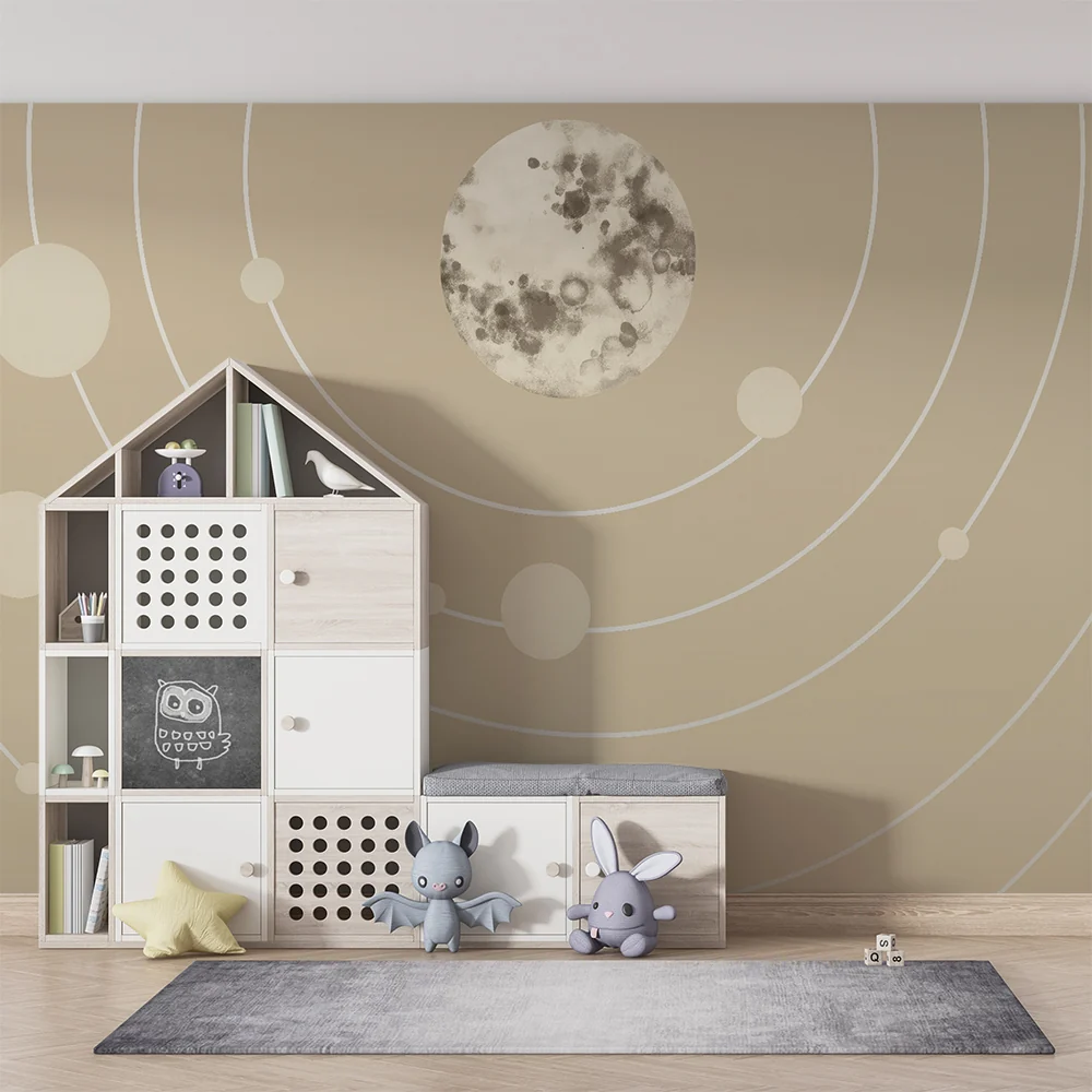 Dječja soba tapeta | Minimalistički solarni sustav