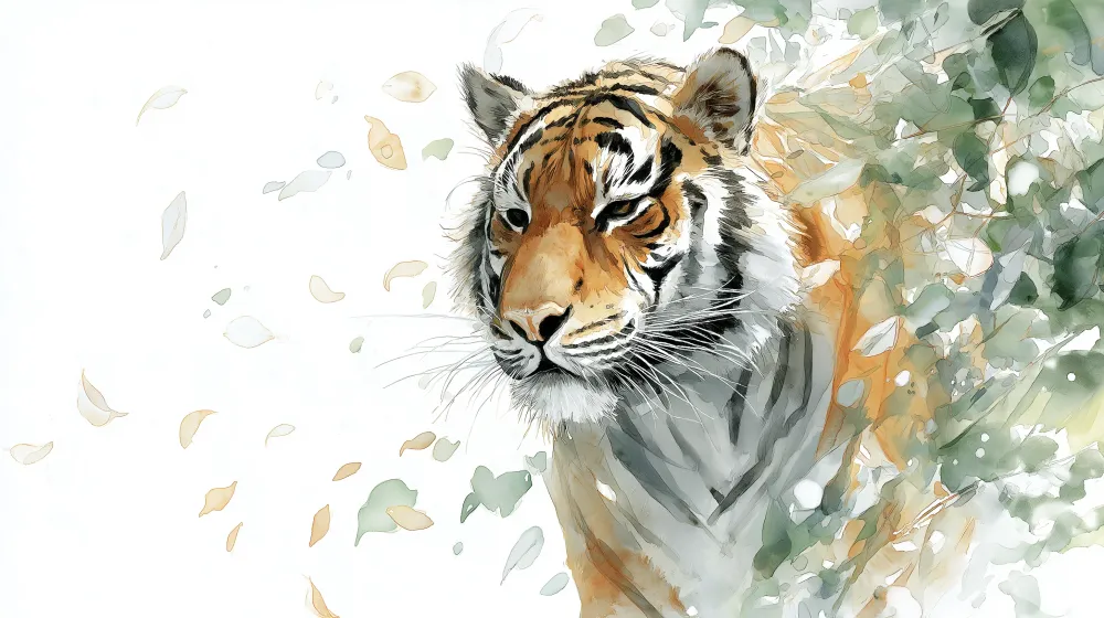 Dječja soba tapeta | Prijestolni tigar usred prirode