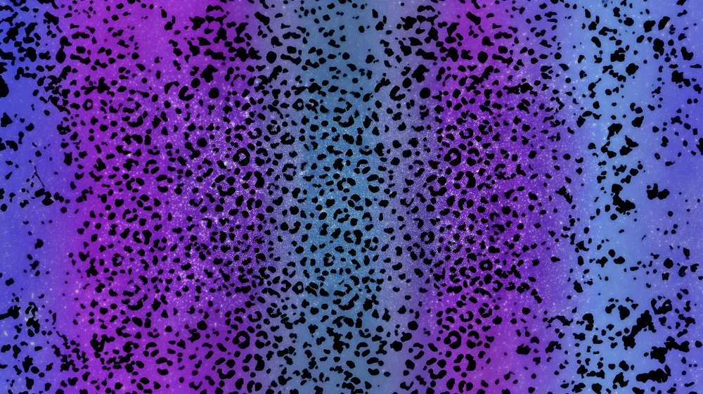 Dječja soba tapeta | Violet i plavi leopard uzorak