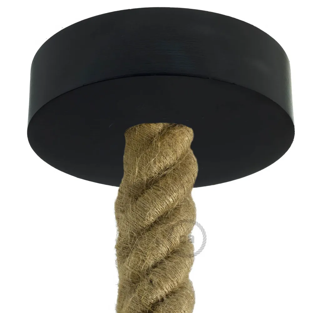 Drveni kit stropne rozete za kabel 3XL - Crna