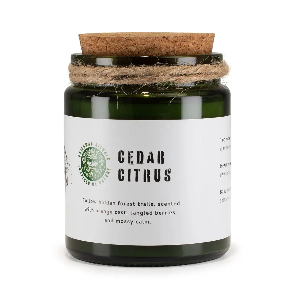 Greenman Woodwick sojina svijeć – cedar i citrus