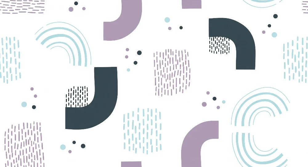 Kids room wallpaper | Modern geometric patterns pastel colors