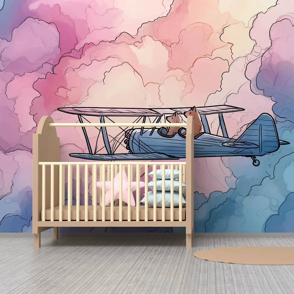 Kinderzimmer Tapete | Abenteuer den Wolken
