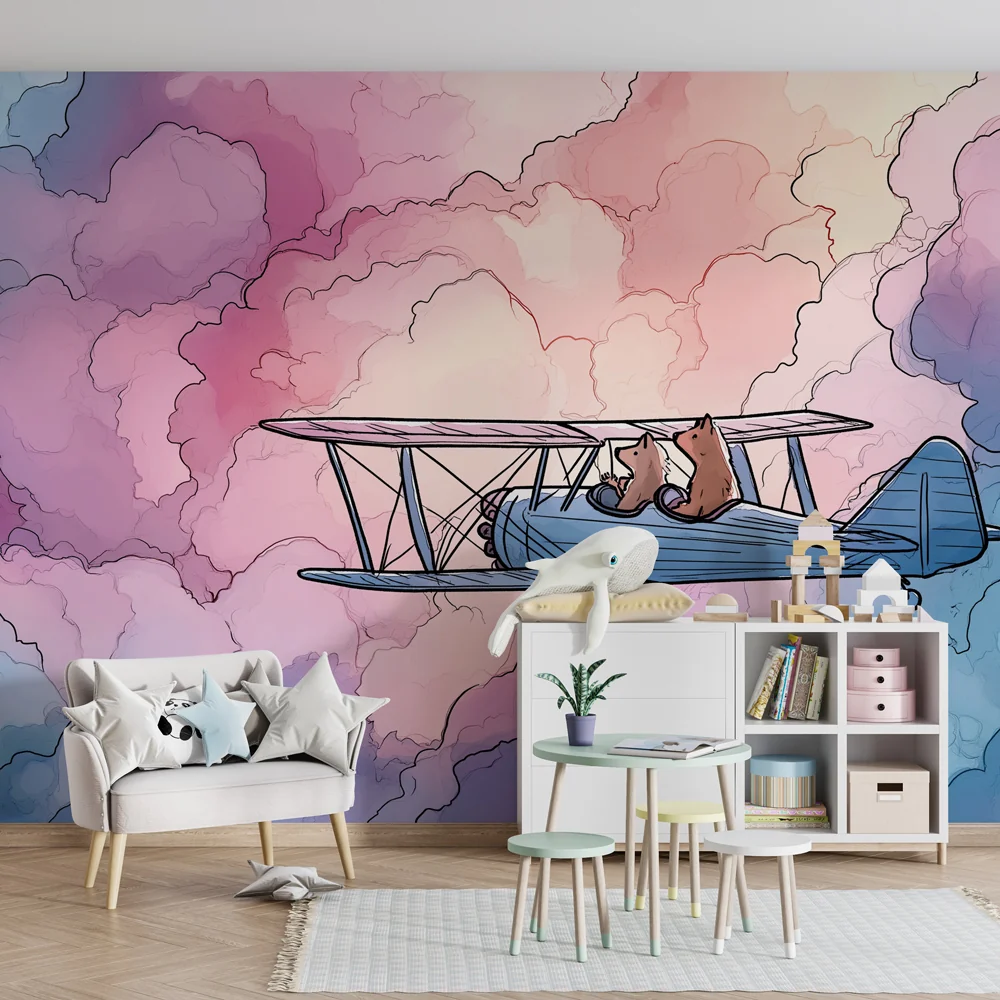 Kinderzimmer Tapete | Abenteuer den Wolken