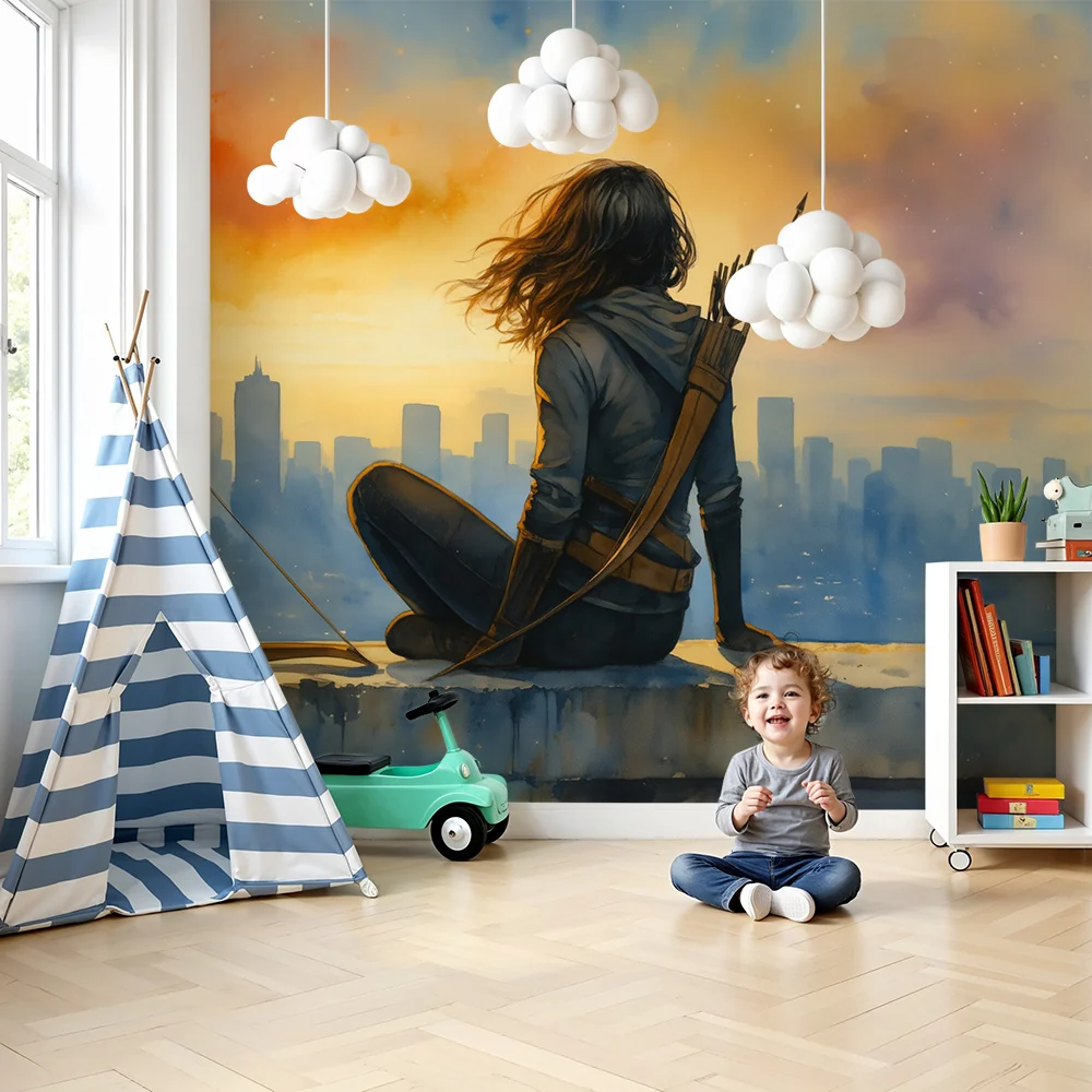Kinderzimmer Tapete | Abenteuerliche Dämmerung