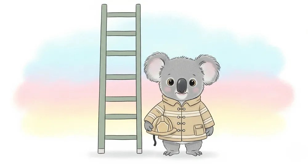 Kinderzimmer Tapete | Kleiner abenteuerlustiger Koala