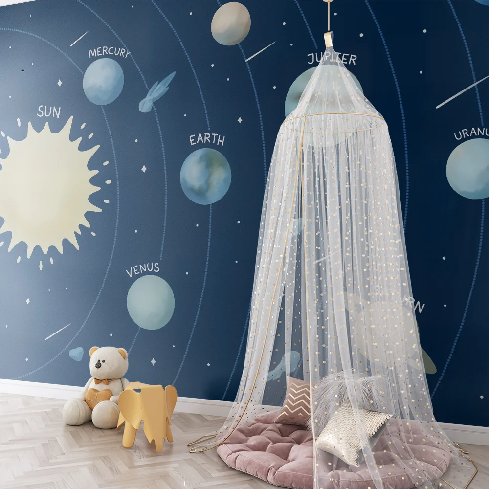 Kinderzimmer Tapete | Sonnensystem und Planeten