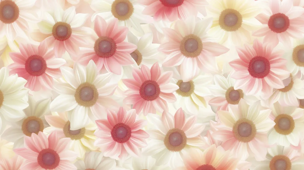 Kinderzimmer Tapete | Zarte Blumen voller Blüte