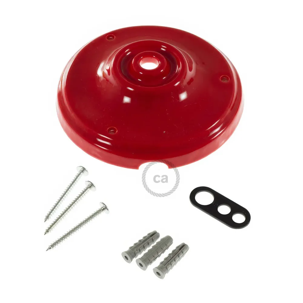 Kit stropna rozeta od porculana - Crvena