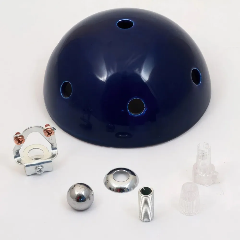 Komplet stropna rozeta od keramike sa 6 rupa - Plava