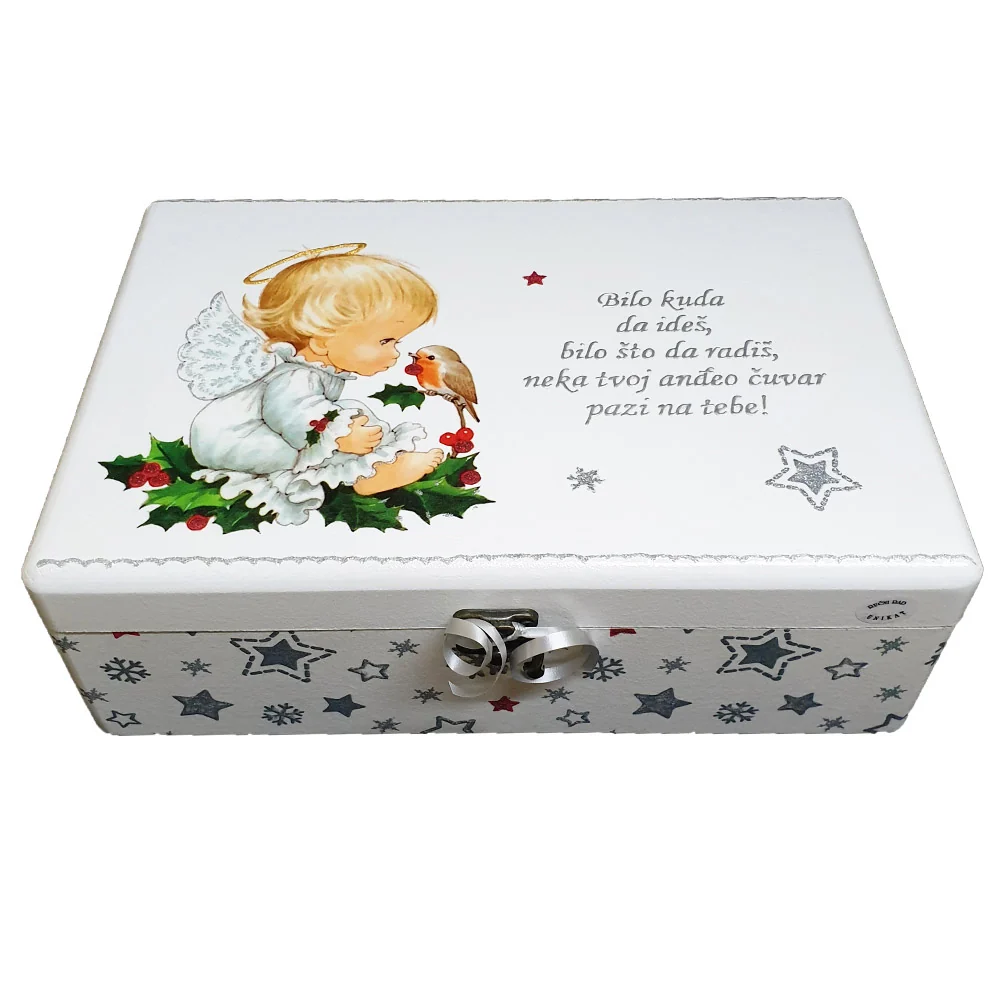 🎁 Kutija Uspomena s Rukom Pisanom Porukom – Neka Tvoj đeo Čuvar Bude Uvijek Uz Tebe 🎁 Š154155
