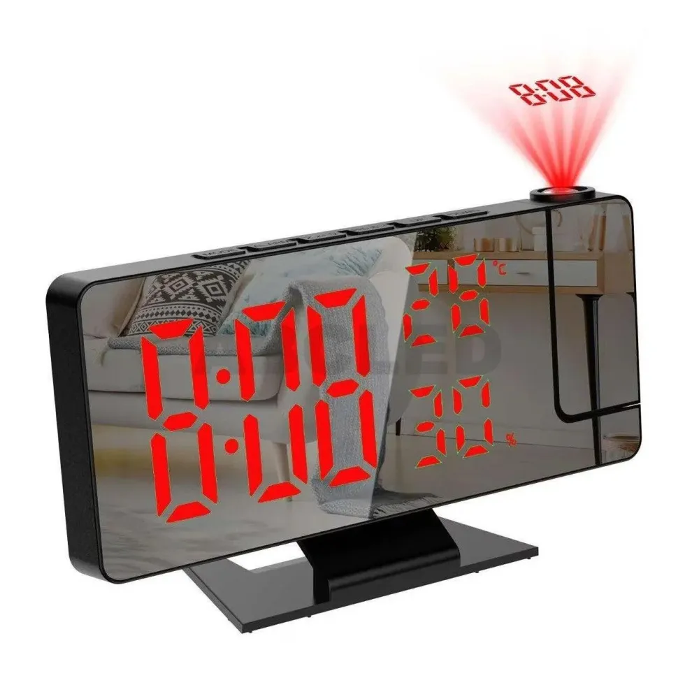 Led budilica sa projekcijom u ogledalu