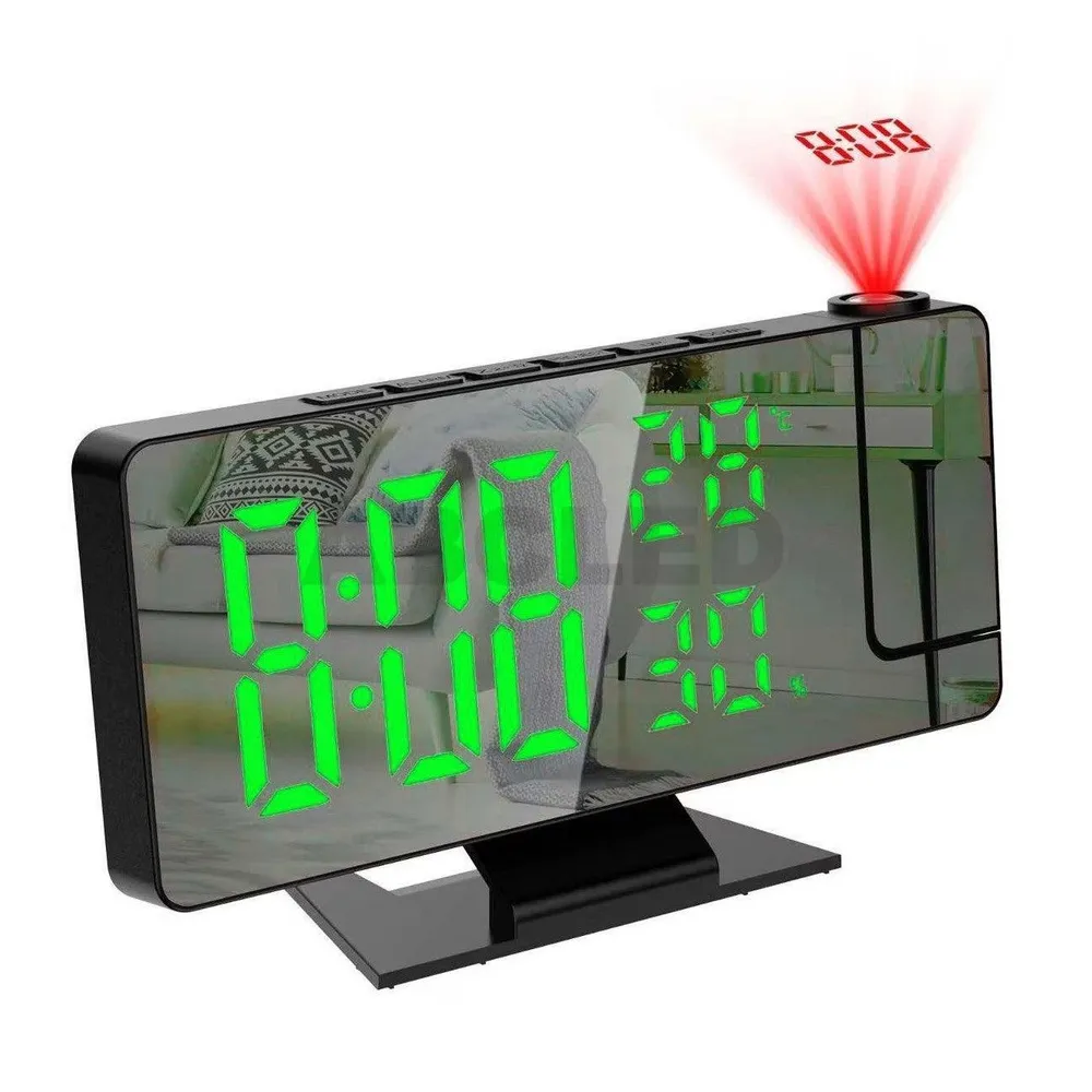 Led budilica sa projekcijom u ogledalu