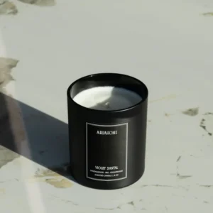 Matte Black Candle Magnetic Box - Violet Santal