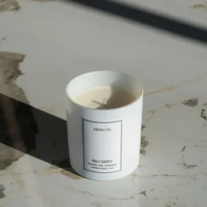 Matte White Candle Magnetic Box - Palo Santo