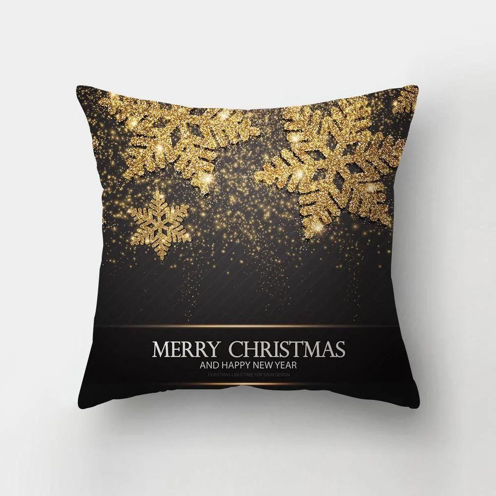 Merry christmas crna jastučnica 45x45cm