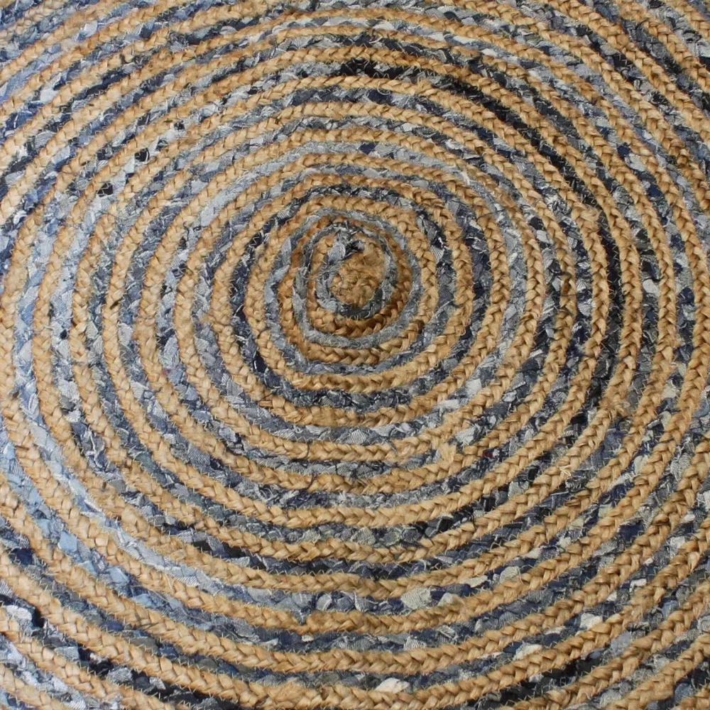 Okrugli tepih od juta i trapera, 120 cm