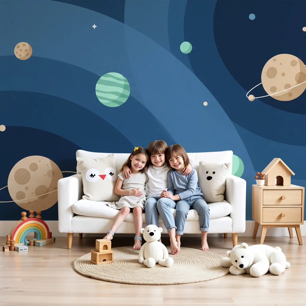 Papel de parede crianç | Fascinantan svemir i šarene planete
