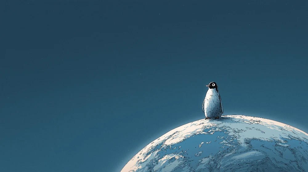 Papel de parede crianç | Pingvin istraživač na plavom planetu