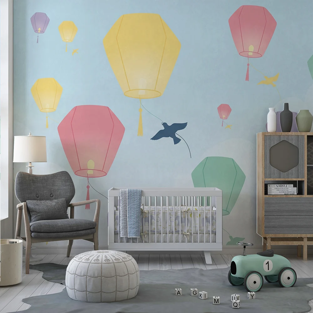 Papel de parede quarto bebê | Šarene lampioni koji plutaju na nebu