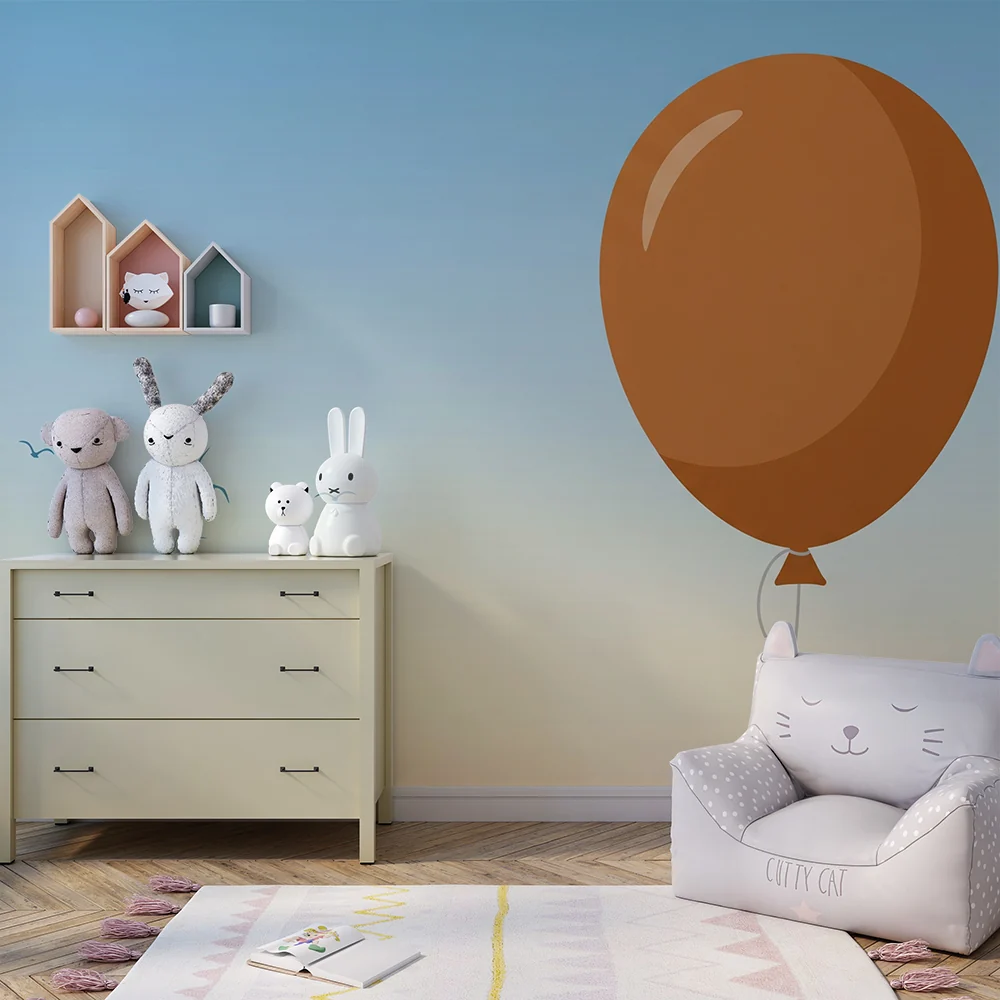Papel de parede quarto bebê | Šareni baloni lebdeći na mirnom nebu