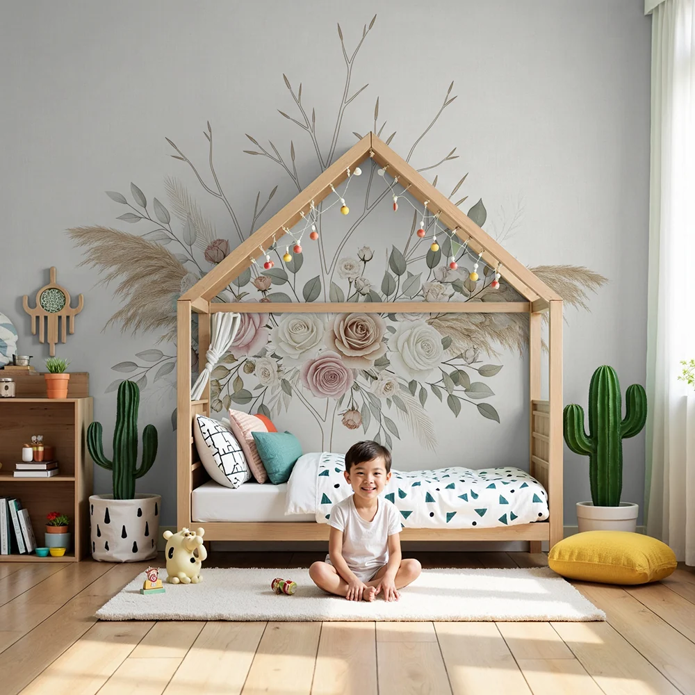Papel de parede quarto bebê | boemska grmova
