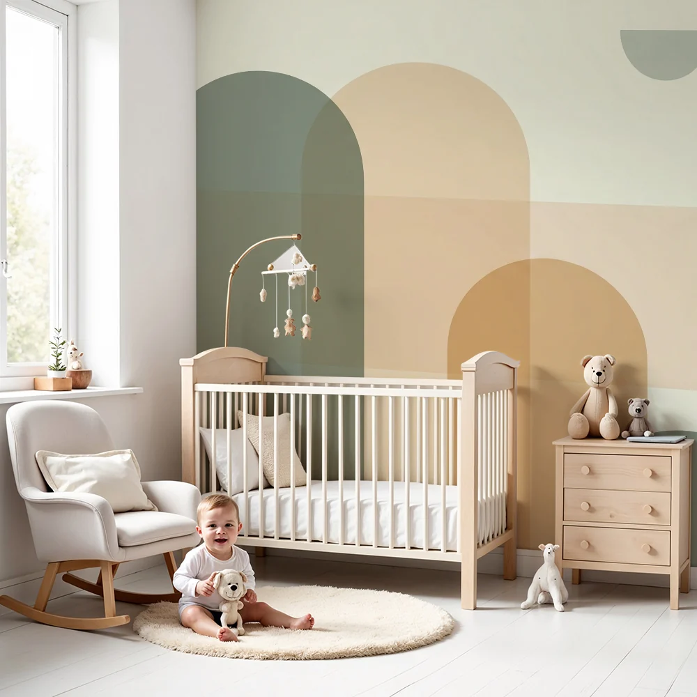 Papel de parede quarto bebê | Geometrijski uzorci u lukovima