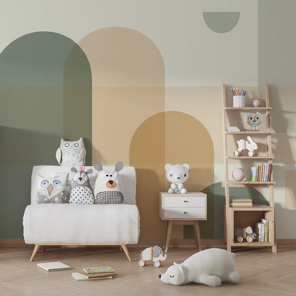 Papel de parede quarto bebê | Geometrijski uzorci u lukovima