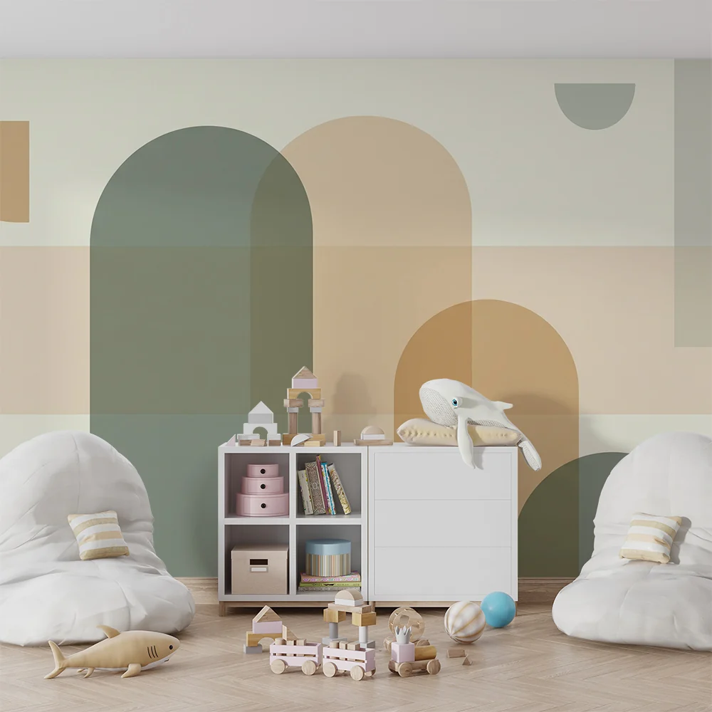 Papel de parede quarto bebê | Geometrijski uzorci u lukovima