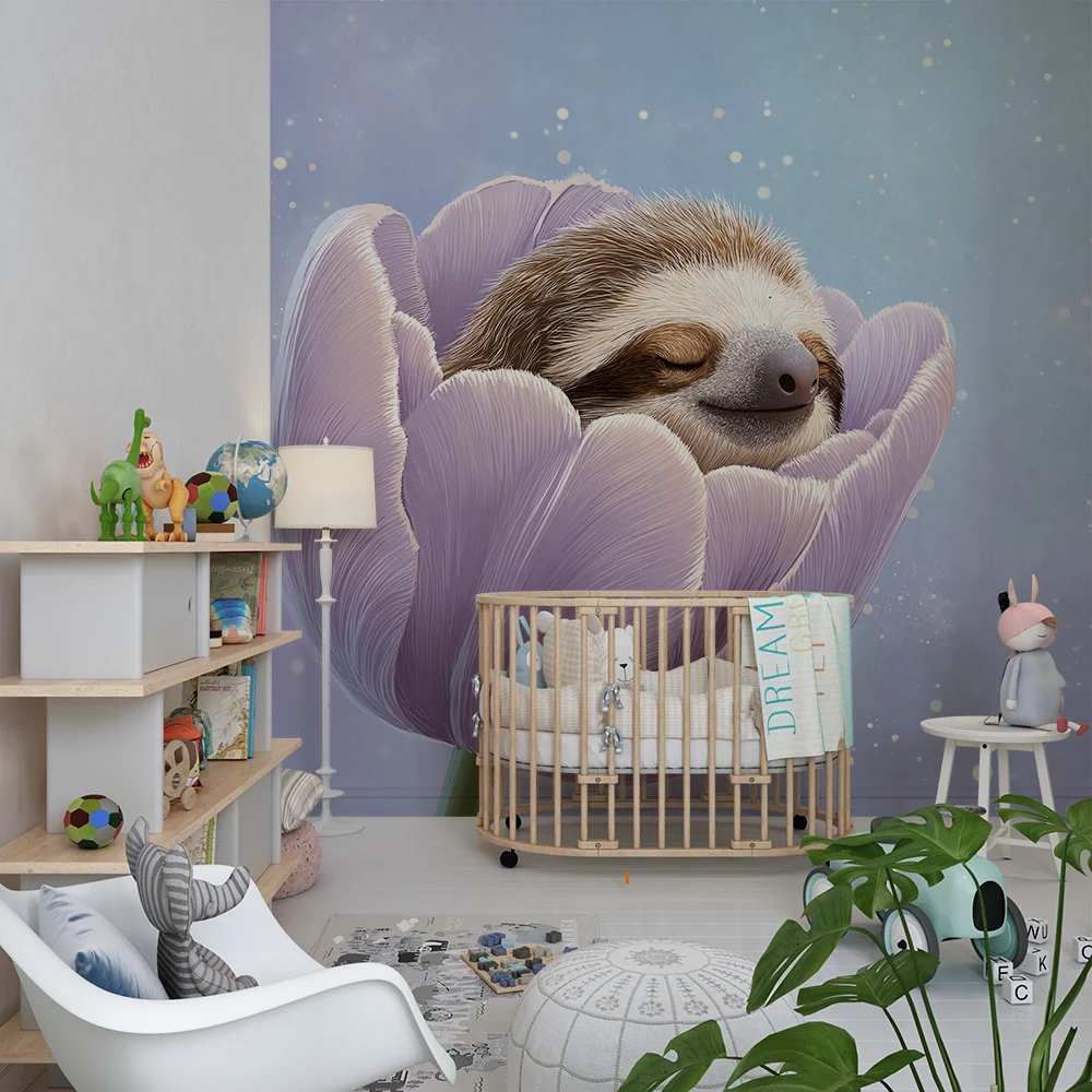 Papel de parede quarto bebê | Lijeni spava u nježnom cvijetu