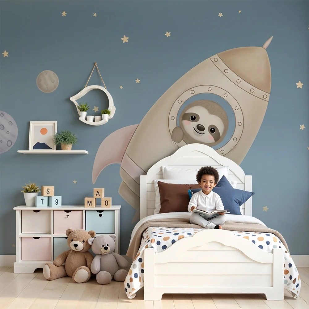 Papel de parede quarto bebê | Lijeni u svemiru