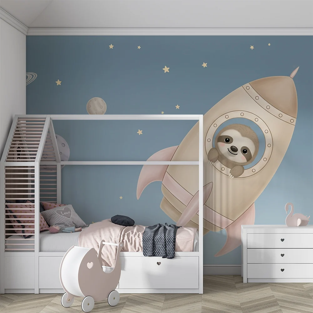 Papel de parede quarto bebê | Lijeni u svemiru