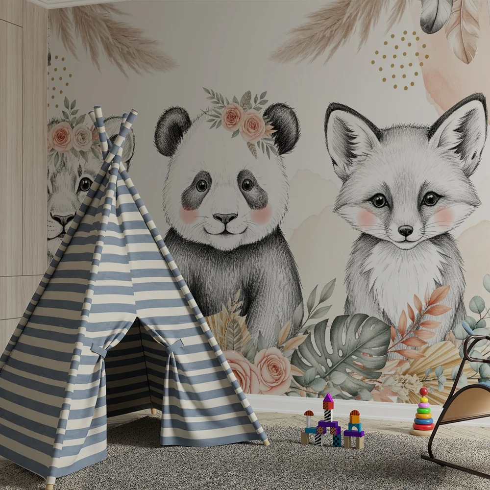 Papel de parede quarto bebê | Ljubimci i cvijeće