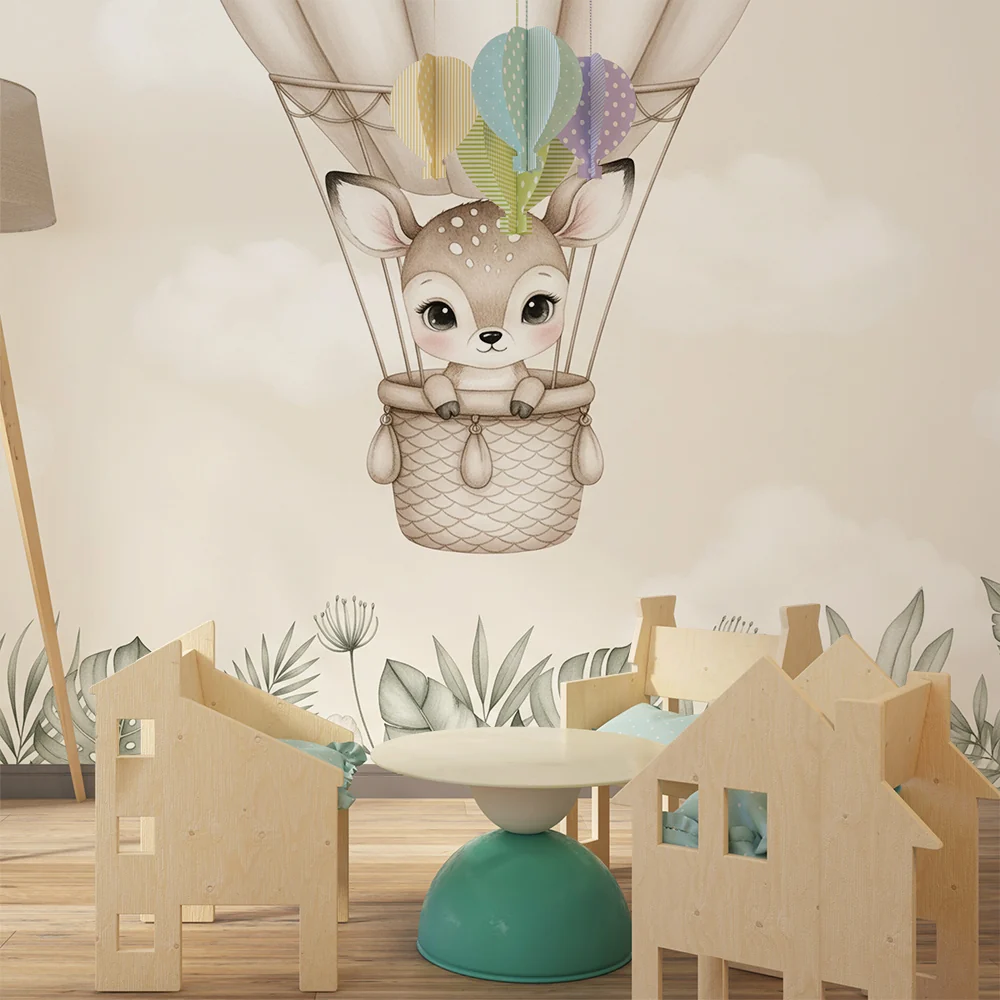 Papel de parede quarto bebê | Mala srna u balonu