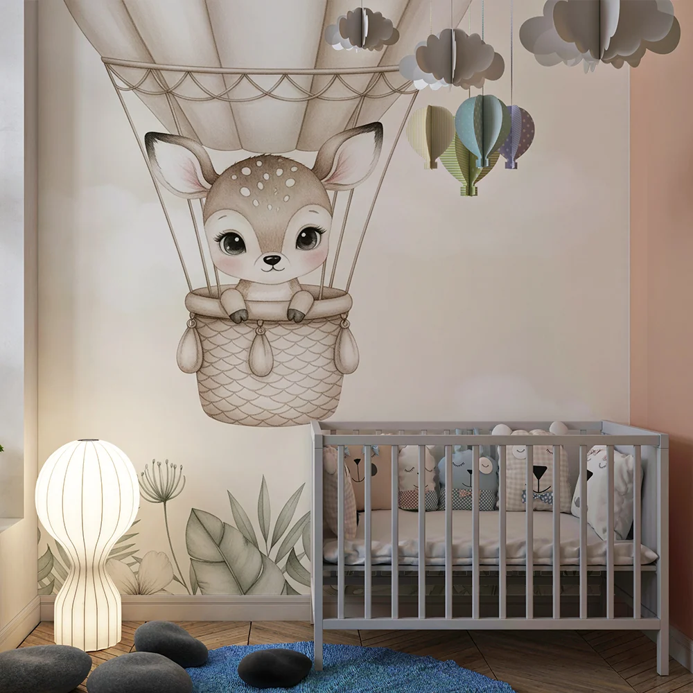 Papel de parede quarto bebê | Mala srna u balonu