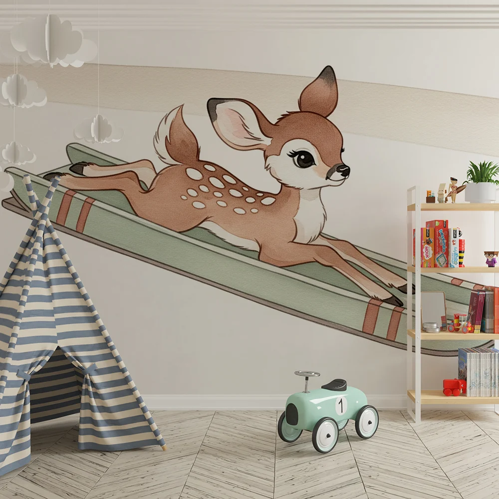 Papel de parede quarto bebê | Mala srneta u sanjkama