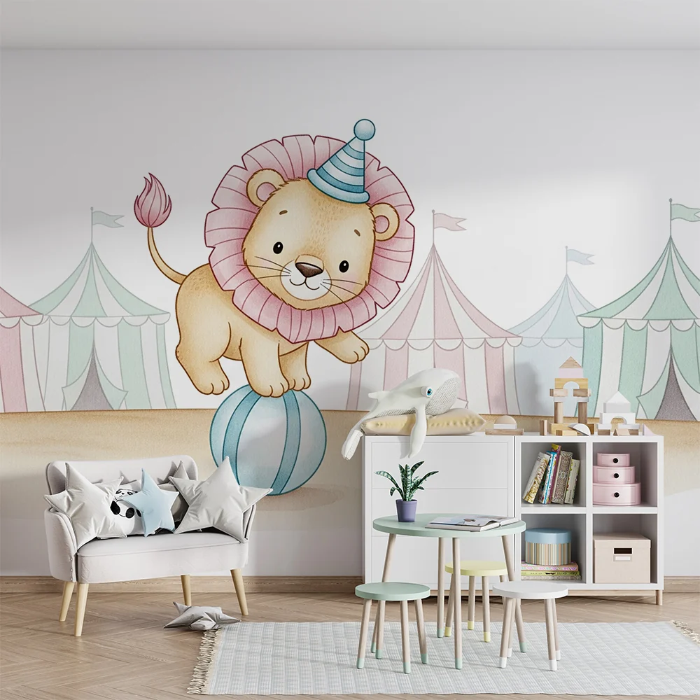 Papel de parede quarto bebê | Mali lav akrobat u cirkusu