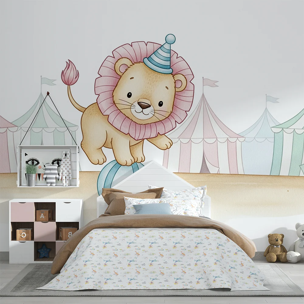 Papel de parede quarto bebê | Mali lav akrobat u cirkusu