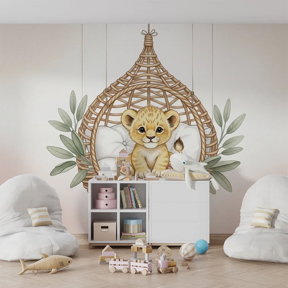 Papel de parede quarto bebê | Mali lav u visećoj košari