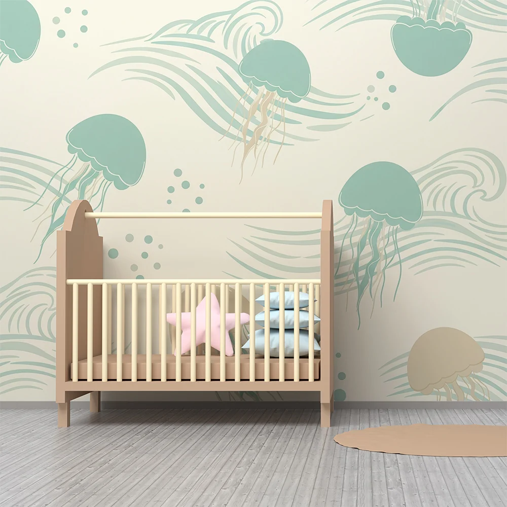 Papel de parede quarto bebê | Meduza i umirujući valovi