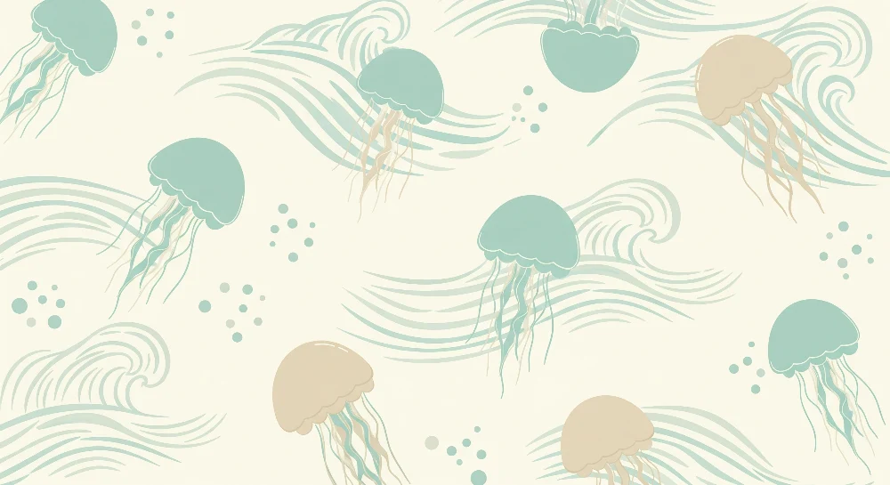 Papel de parede quarto bebê | Meduza i umirujući valovi