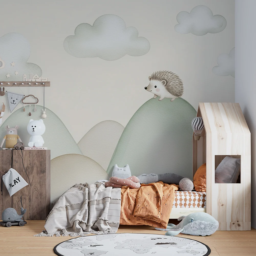 Papel de parede quarto bebê | Jež na mekim planinama